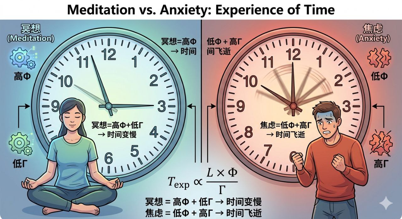 冥想 vs 焦虑:时间体验